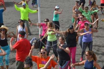 Clases magistrales de Zumba y Body Combat en Melenara (Foto TA)